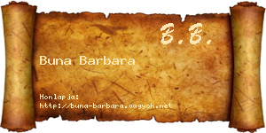 Buna Barbara névjegykártya